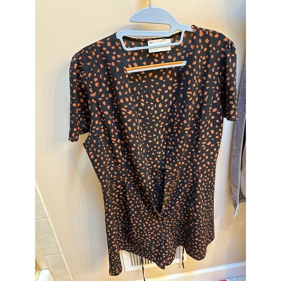 ASOS DESIGN 90s tea romper in rust animal print Size 8 EUC - Picture 1 of 4
